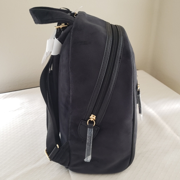 Juicy Couture Velour Black Liquorice Big Spender Mini Backpack NWT